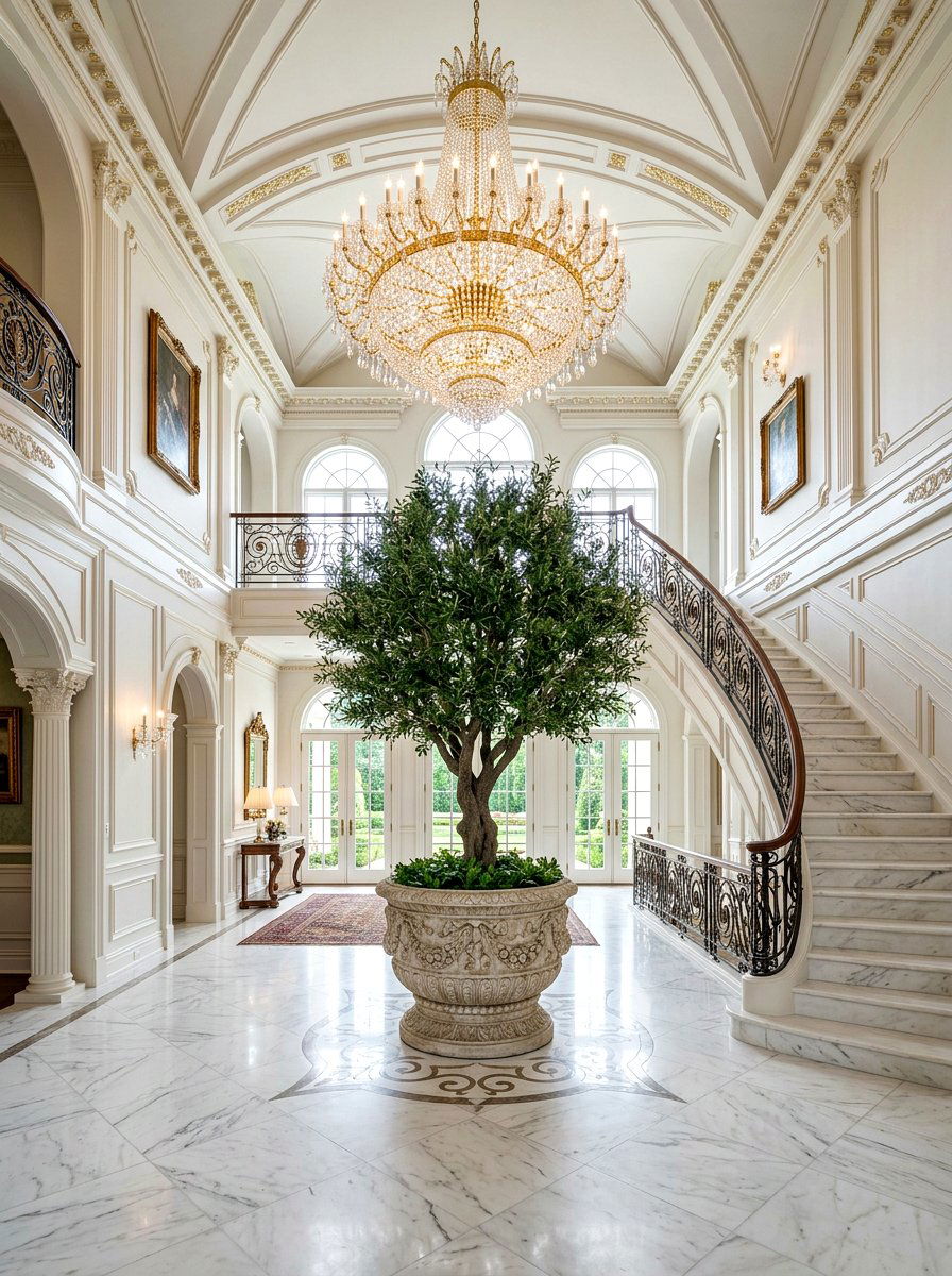 Luxury Grand Foyer - 30 potted olive tree entry ideas