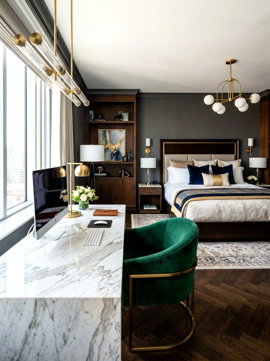 Luxury Guest Suite Home Office - 30 guest bedroom office combo ideas