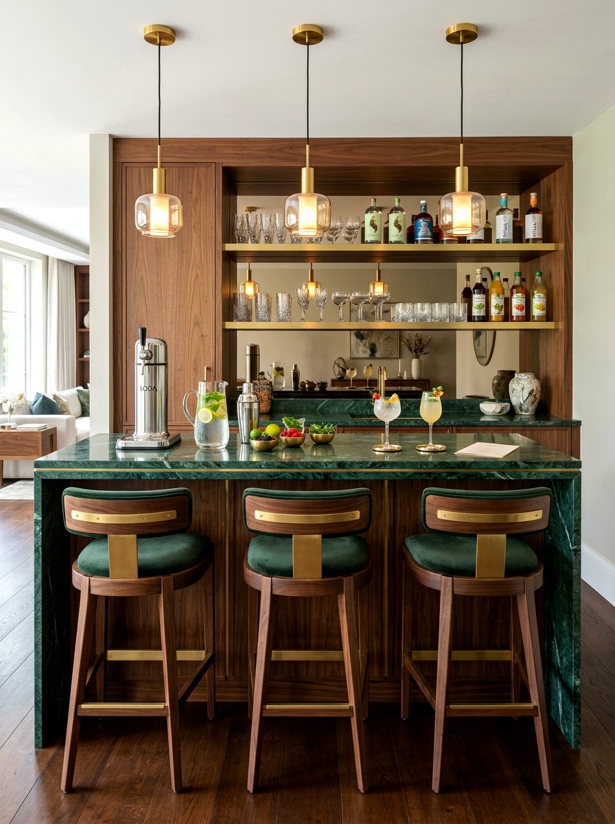 Luxury Home Mocktail Bar - 30 home entertaining room ideas