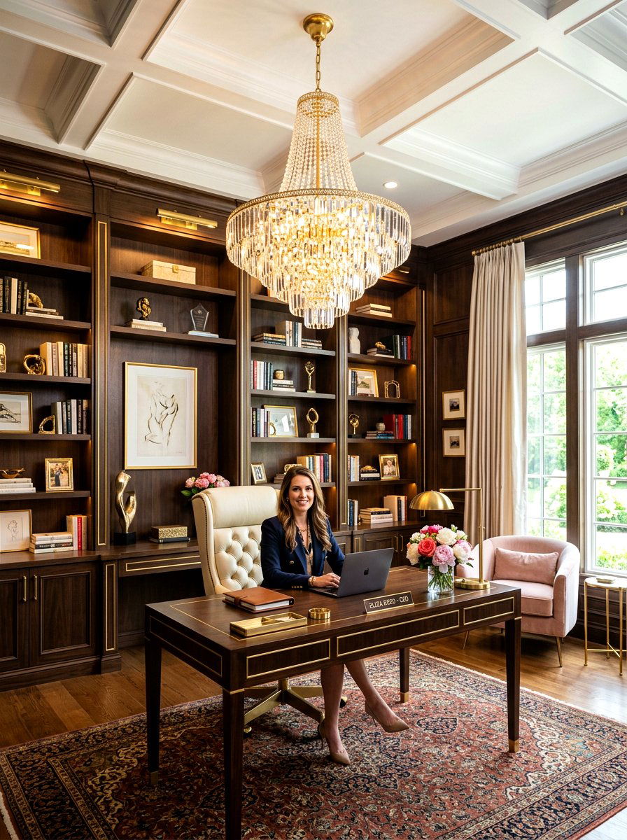 Luxury Home Office - 30 feminine office ideas