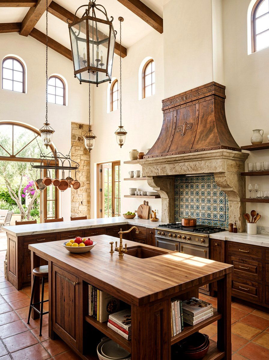 Luxury Kitchen With Copper Range Hood - 30 copper kitchen accent ideas