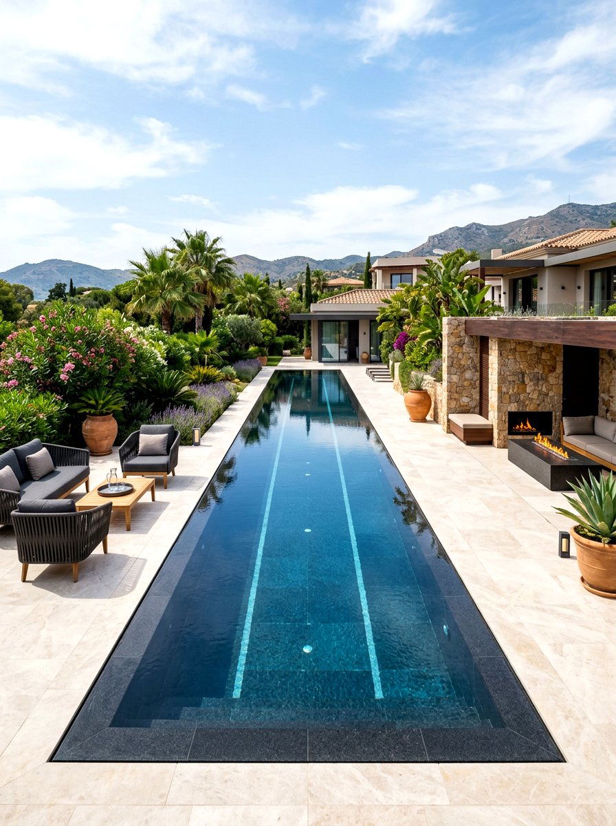 Luxury Lap Pool - 30 lap pool backyard ideas