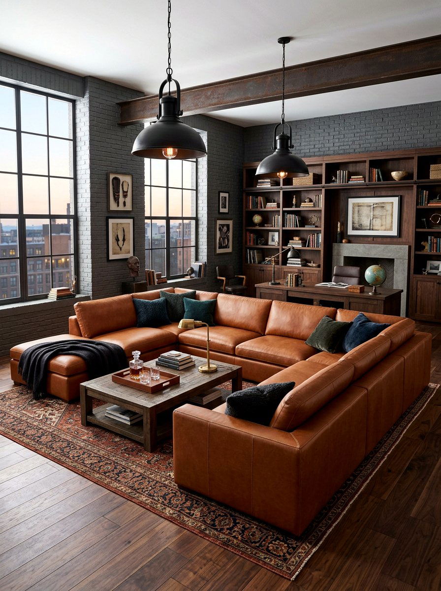 Luxury Leather Pit Sofa - 30 pit sofa living room ideas