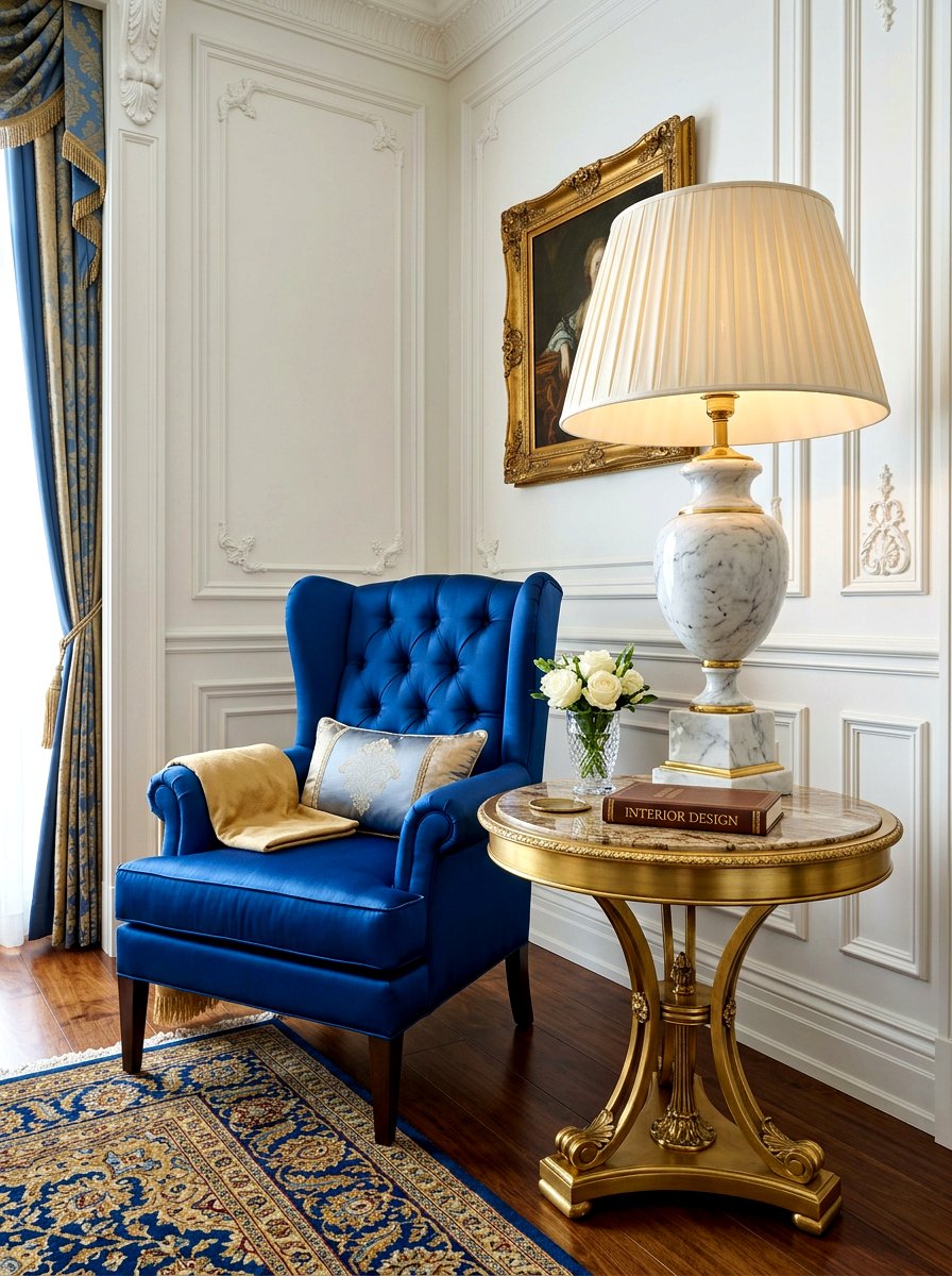 Luxury Marble Base Lamp - 30 reading lamp corner ideas