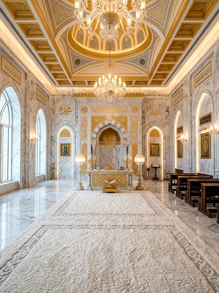 Luxury Marble Prayer Room - 30 prayer room ideas