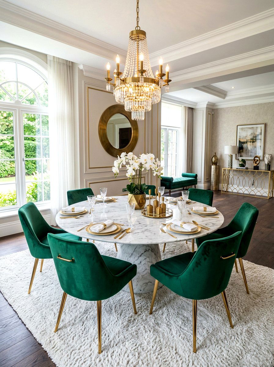 Luxury Marble Round Dining - 30 round dining room ideas