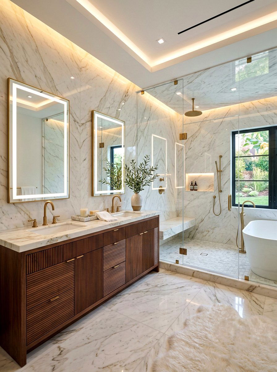 Luxury Master Bathroom - 30 fluted vanity bathroom ideas