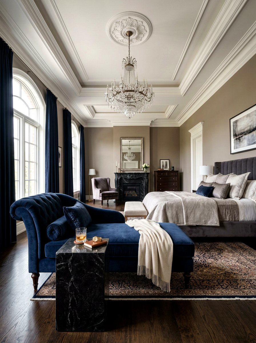 Luxury Master Suite Stone Drink Table - 30 drink table ideas