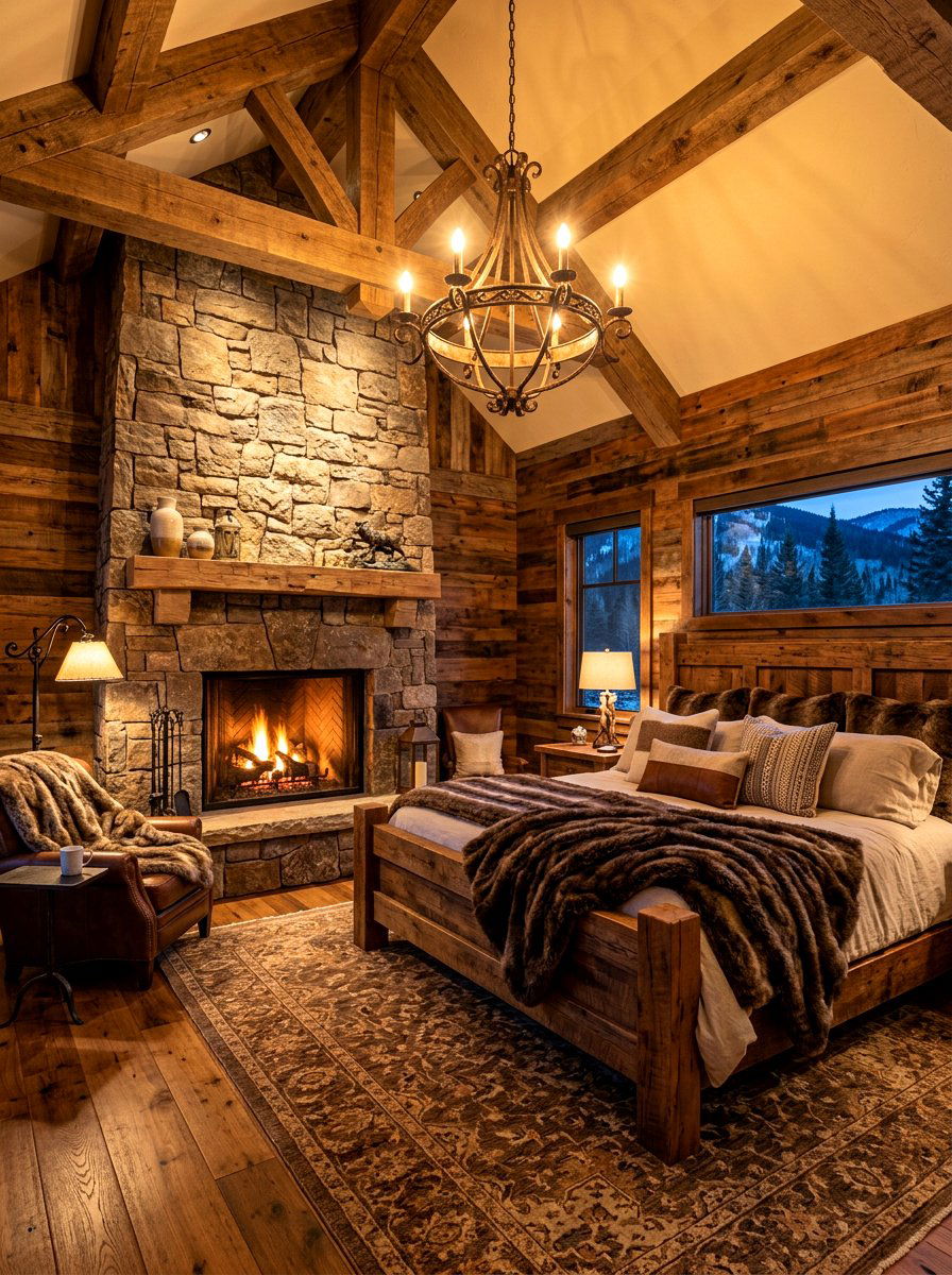 Luxury Mountain Lodge Retreat - 30 resort bedroom ideas