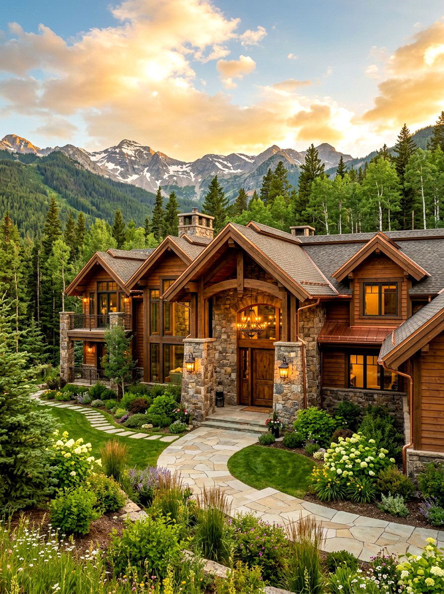 Luxury Mountain Lodge - 30 mountain house exterior ideas