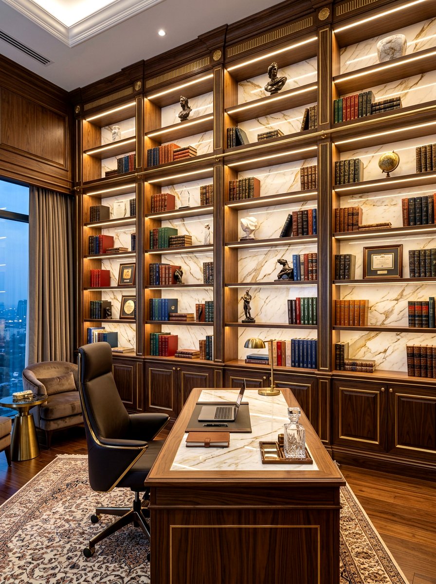 Luxury Office Bookshelf Wall - 30 bookshelf wall office ideas