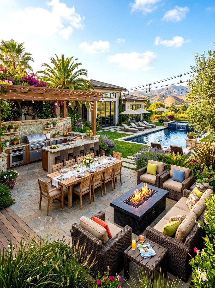 Luxury Outdoor Entertaining Area - 30 outdoor kitchen ideas