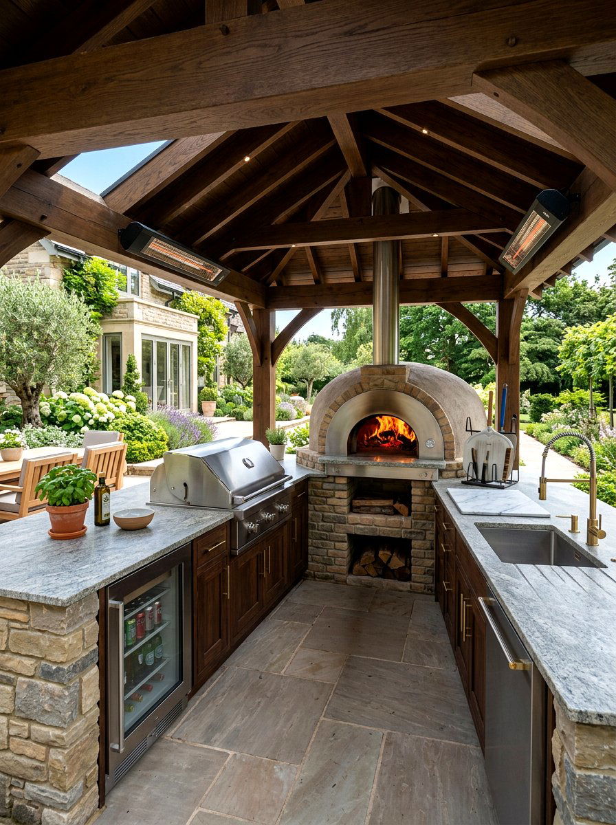 Luxury Outdoor Pizza Oven Kitchen - 30 pizza oven patio design ideas