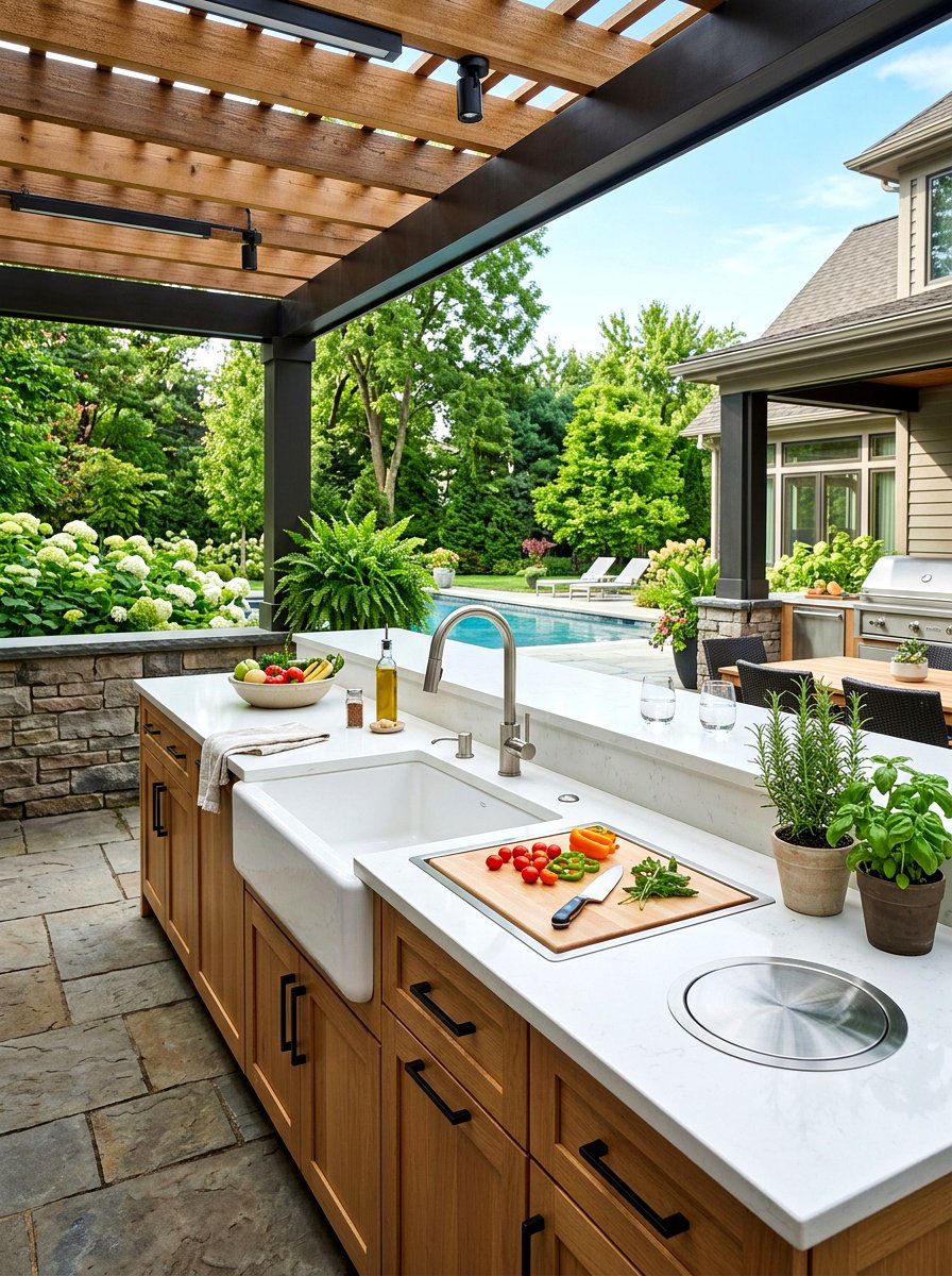 Luxury Outdoor Prep Space - 30 outdoor kitchen ideas