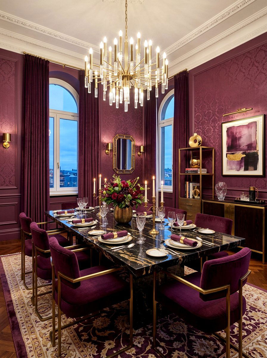 Luxury Plum Dining Room - 30 plum dining room ideas