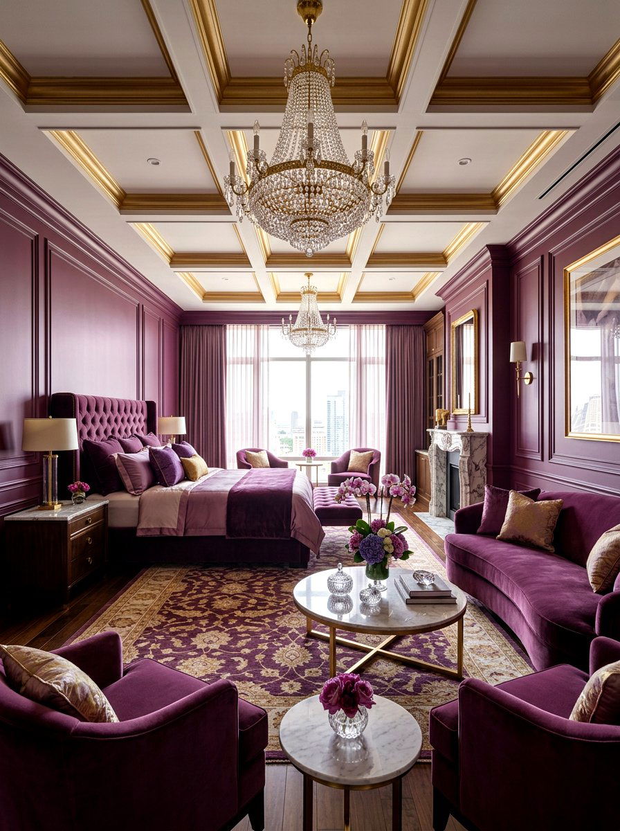 Luxury Plum Master Suite - 30 plum bedroom ideas