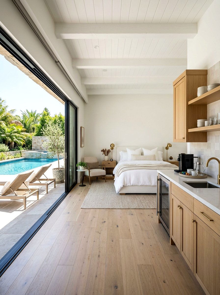 Luxury Pool House Guest Suite - 30 pool house decor ideas