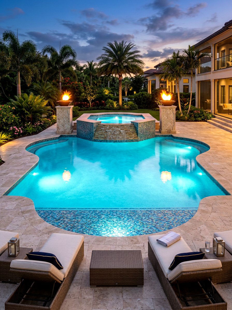 Luxury Pool With Spa - 30 inground pool ideas