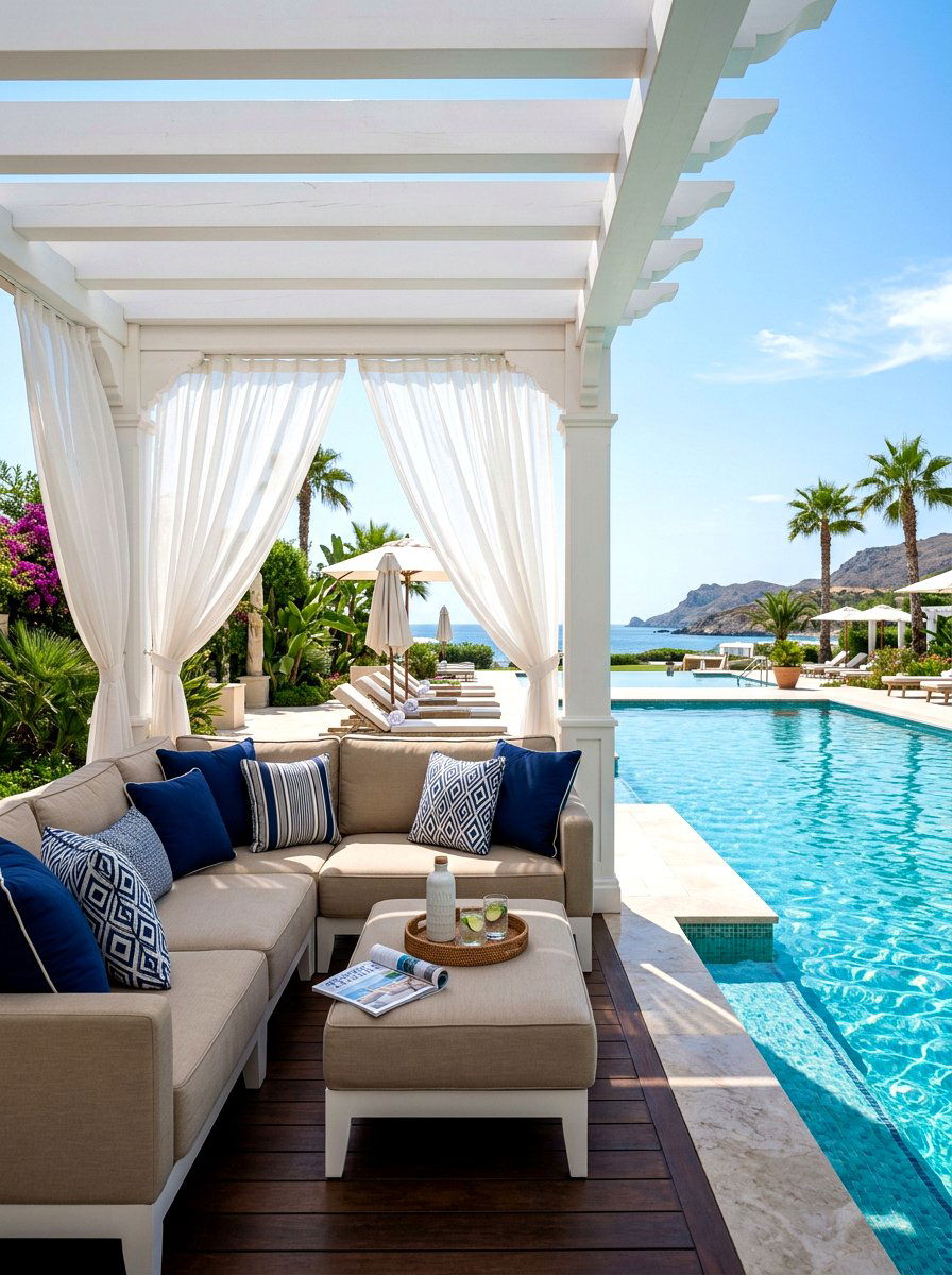 Luxury Poolside Cabana Sofa - 30 cloud outdoor sofa ideas