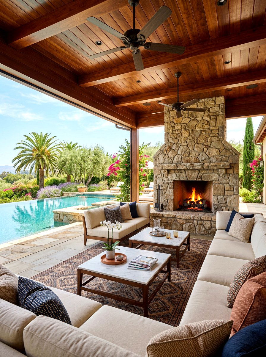 Luxury Poolside Lounge - 30 cabana lounge ideas