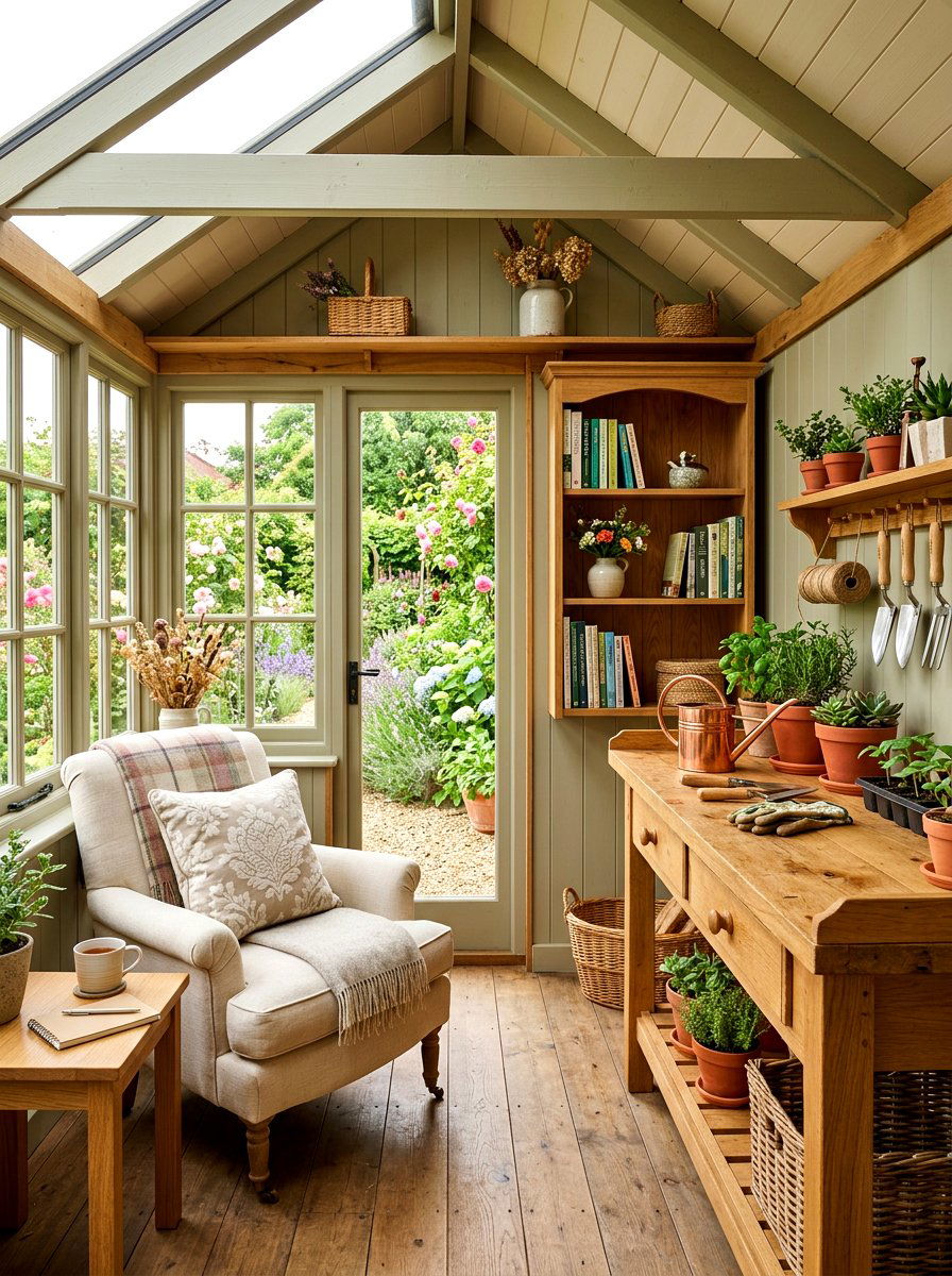Luxury Potting Shed With Seating - 30 potting shed ideas