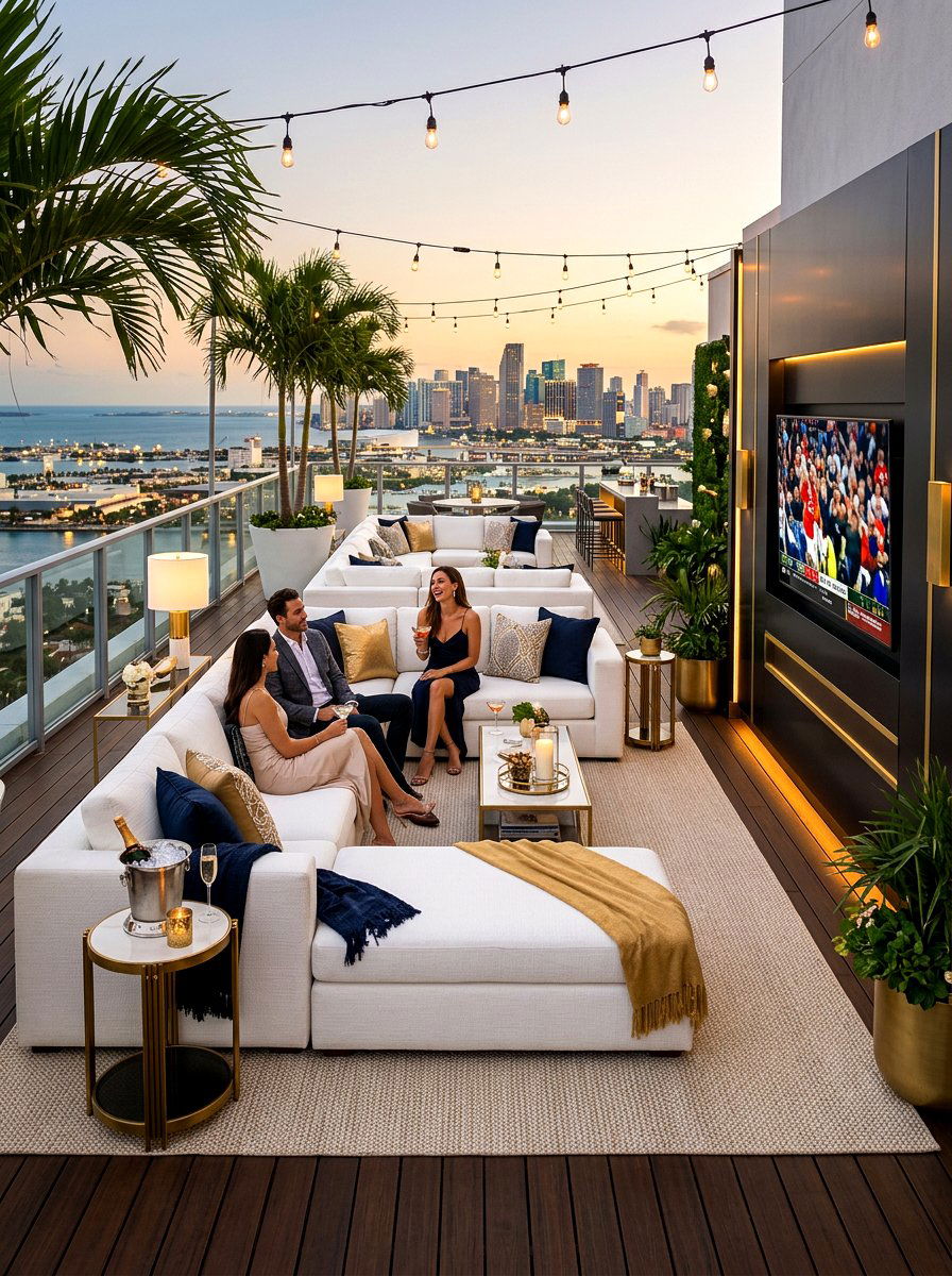 Luxury Rooftop Lounge - 30 rooftop patio ideas