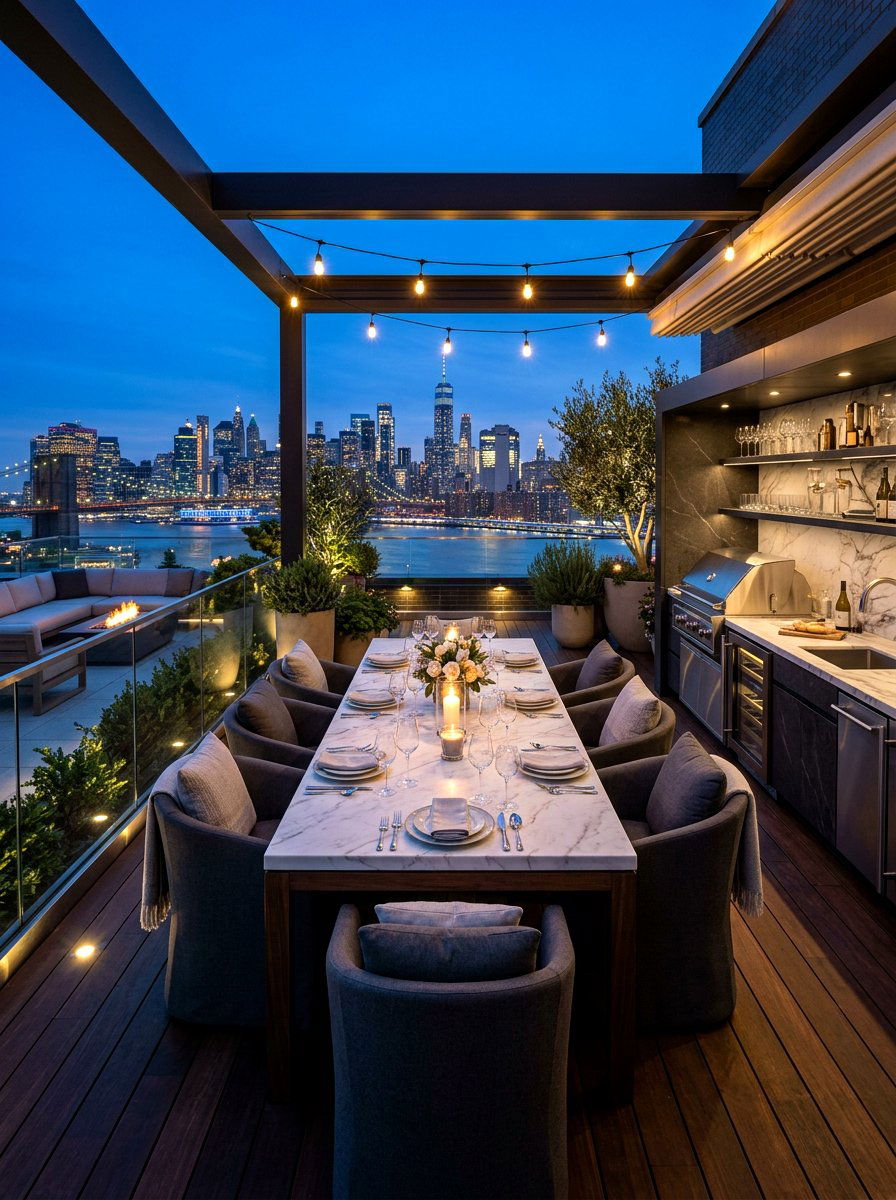 Luxury Rooftop - 30 terrace dining ideas