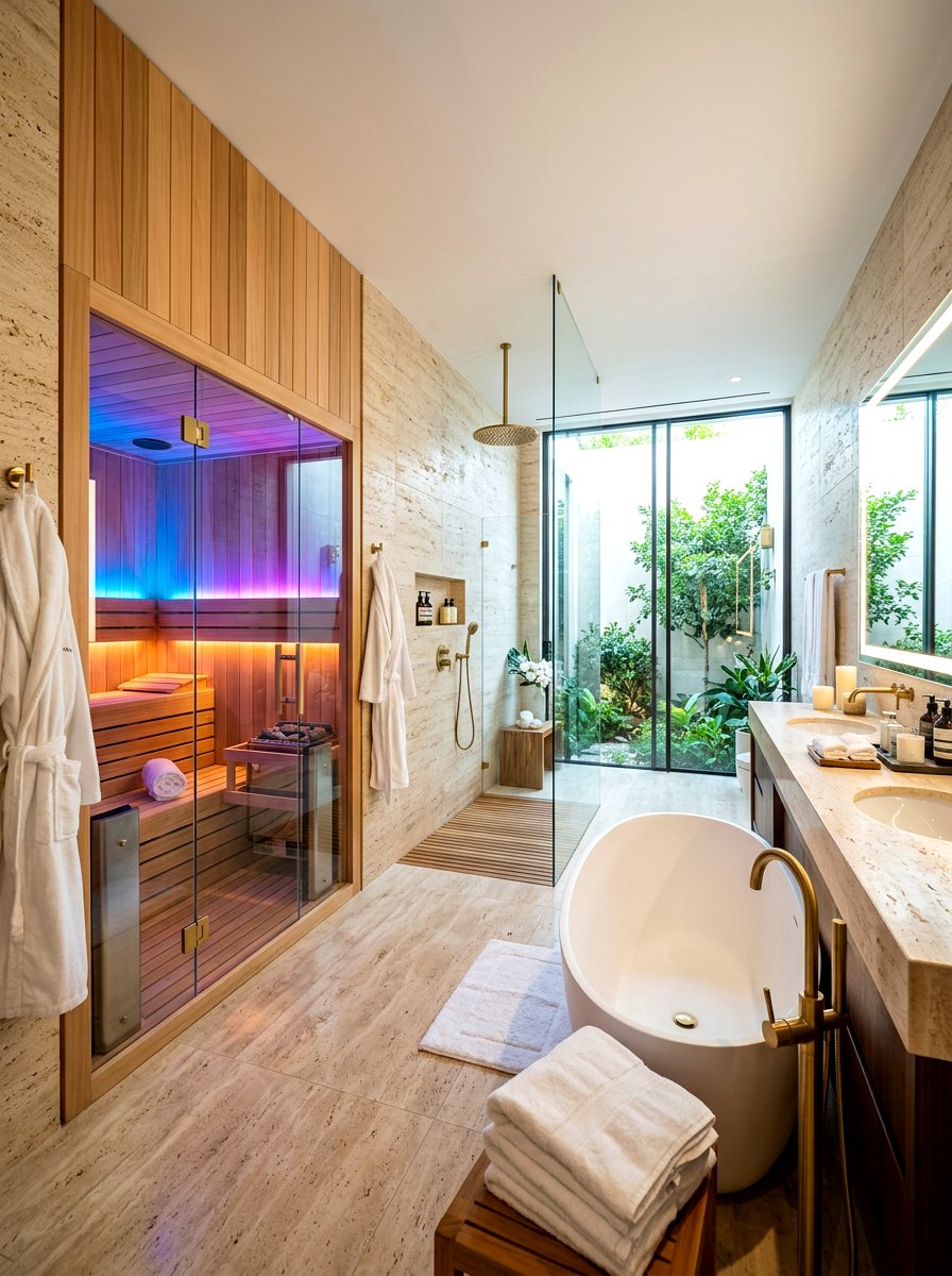 Luxury Spa Bathroom Sauna - 30 sauna bathroom ideas