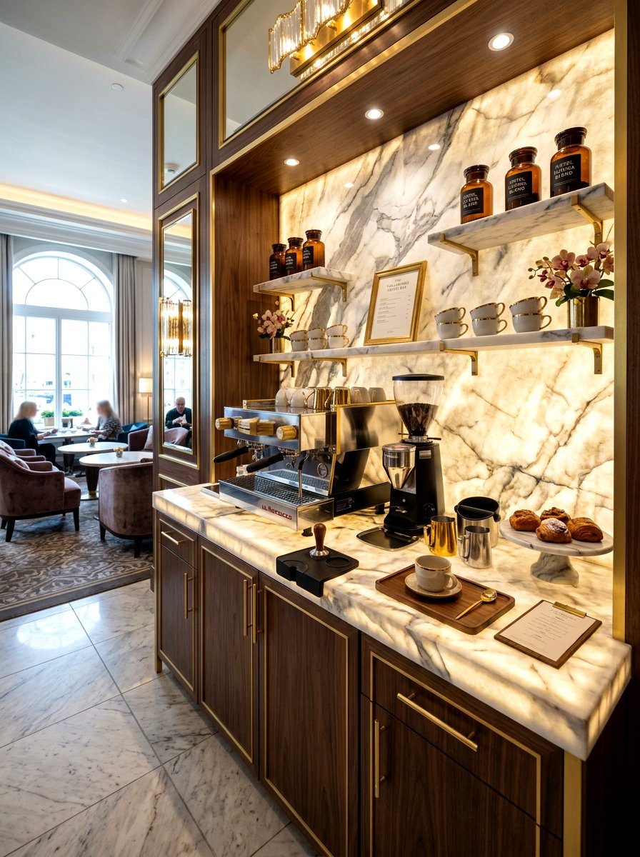 Luxury Stone Coffee Corner - 30 coffeehouse kitchen corner ideas