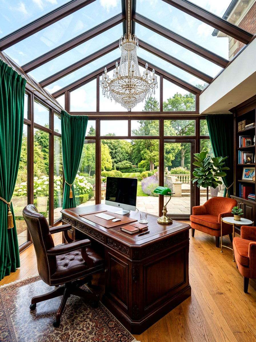 Luxury Sunroom Office - 30 sunroom office ideas