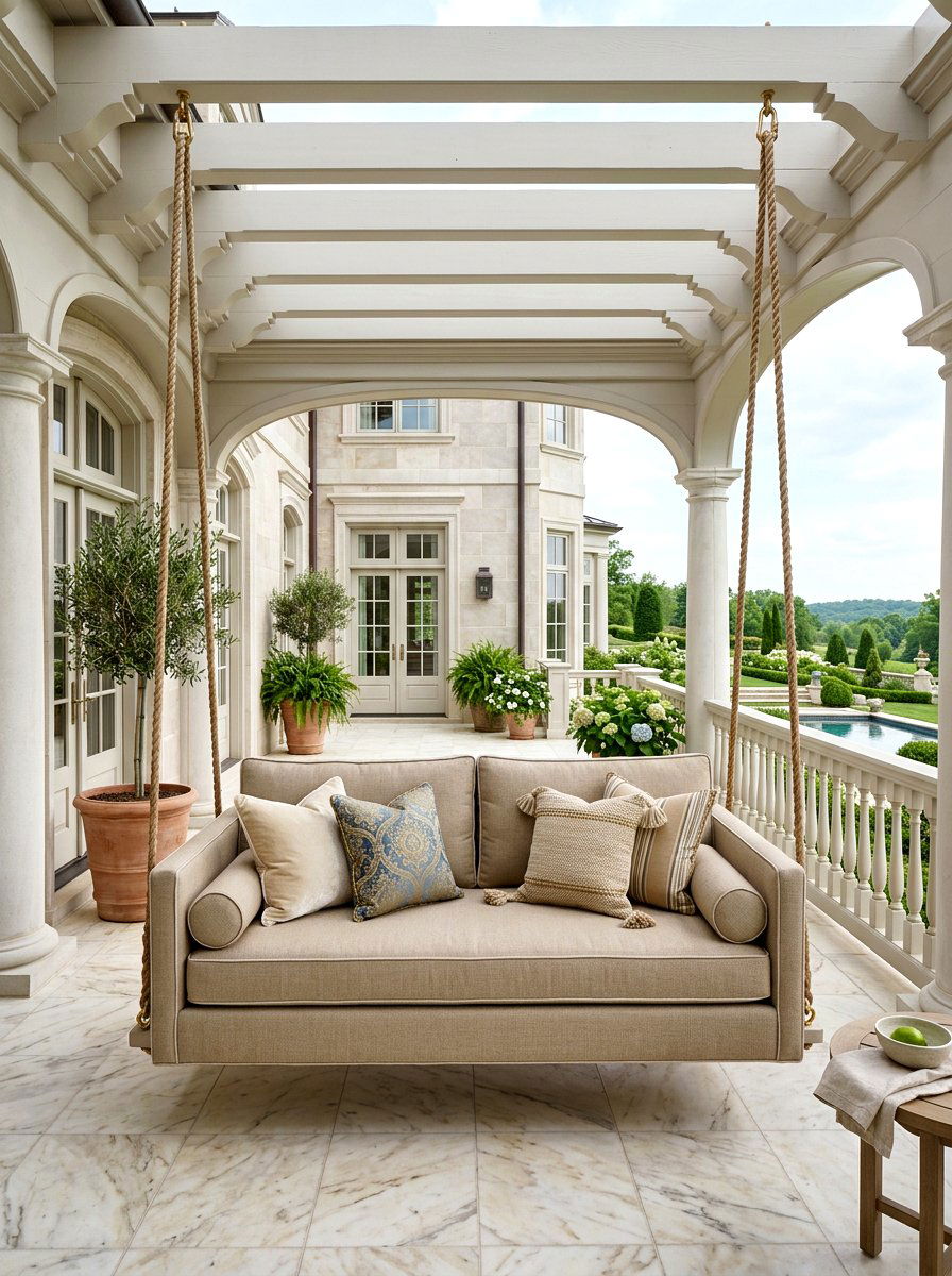 30 Porch Daybed Swing Ideas for Relaxing Outdoor Lounging