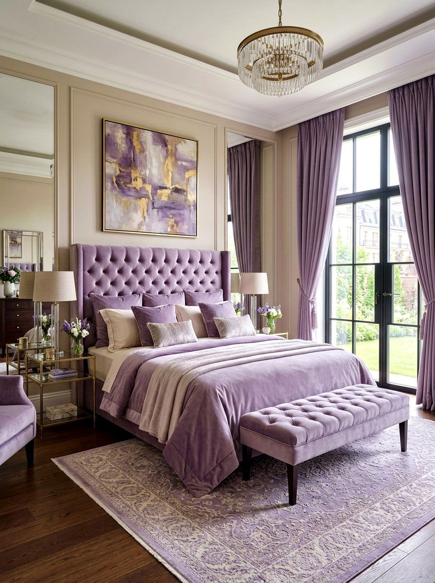 Luxury Velvet Bedroom - 30 dreamy girly bedroom ideas