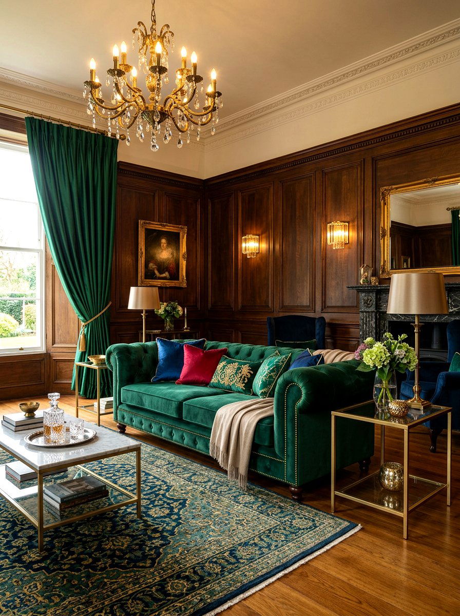 Luxury Velvet Living Room - 30 designer showroom living room ideas