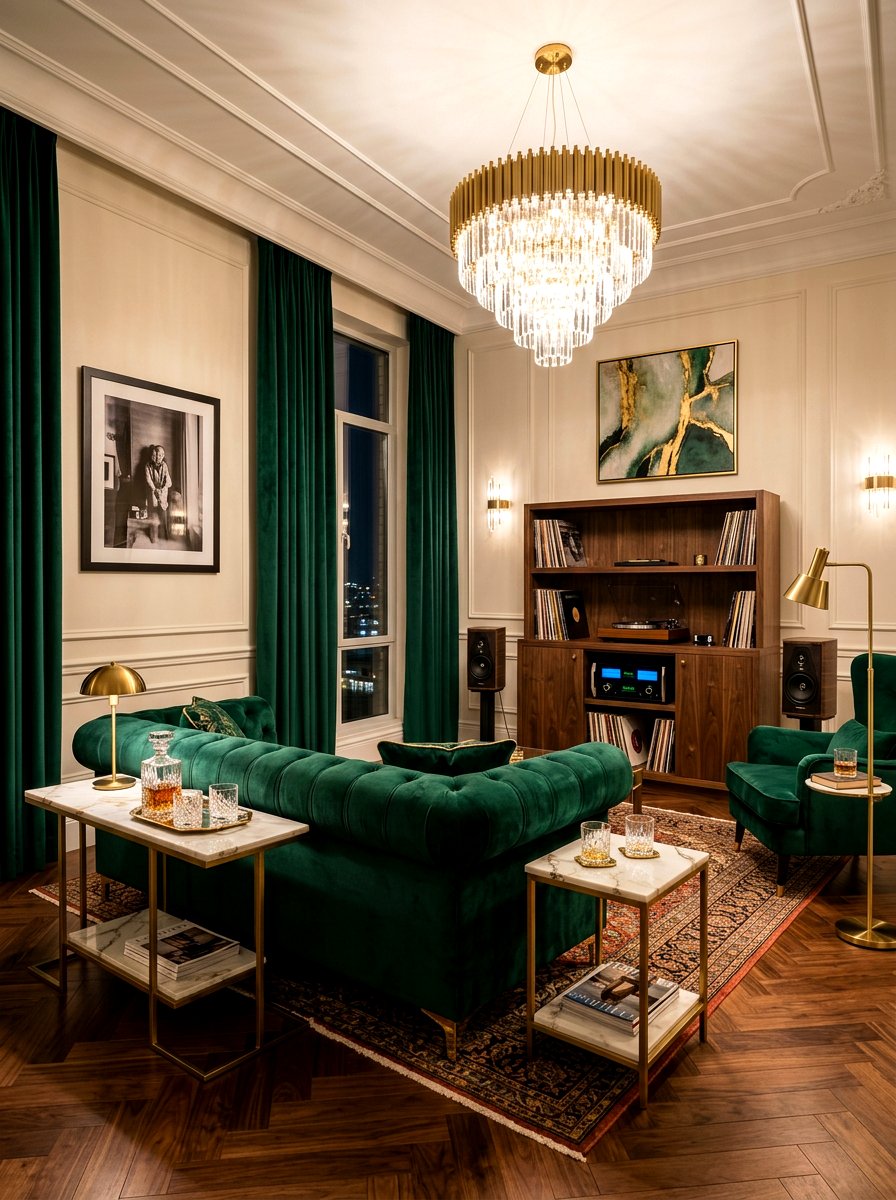 Luxury Velvet Music Lounge - 30 listening lounge ideas