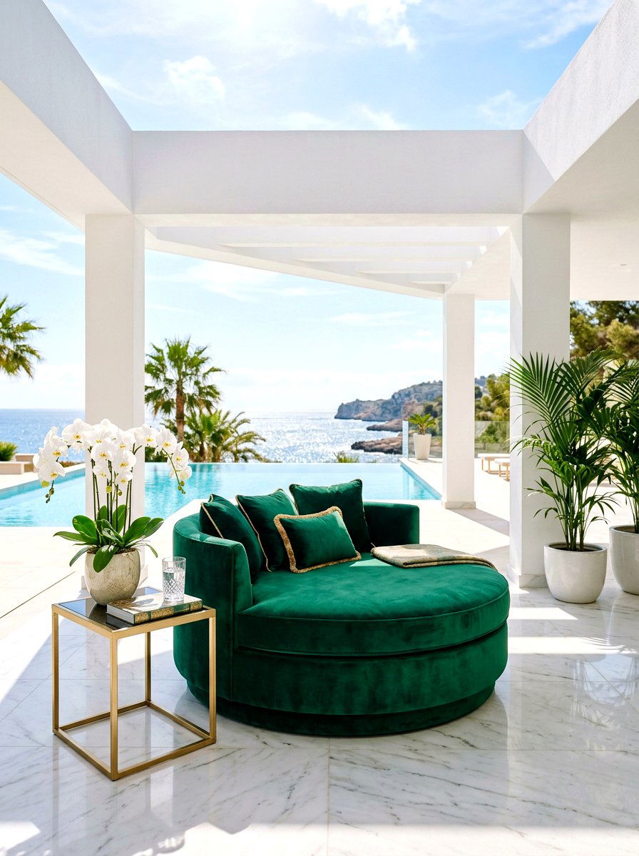 Luxury Velvet Outdoor Pod - 30 cocoon patio chair ideas
