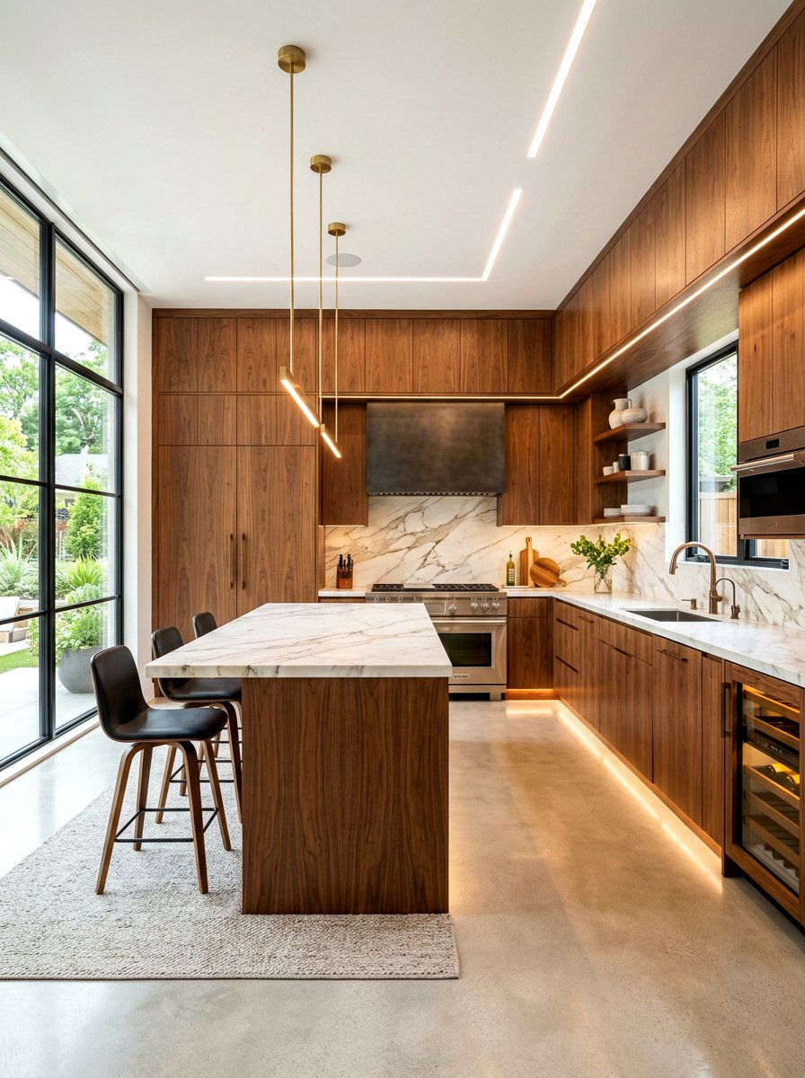 Luxury Walnut Kitchen - 30 walnut kitchen cabinet ideas