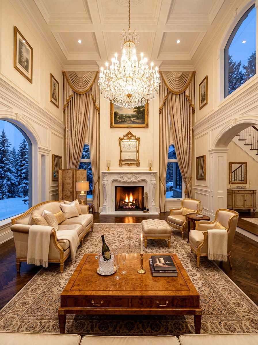 Luxury Winter Living Room - 30 cozy winter lounge ideas