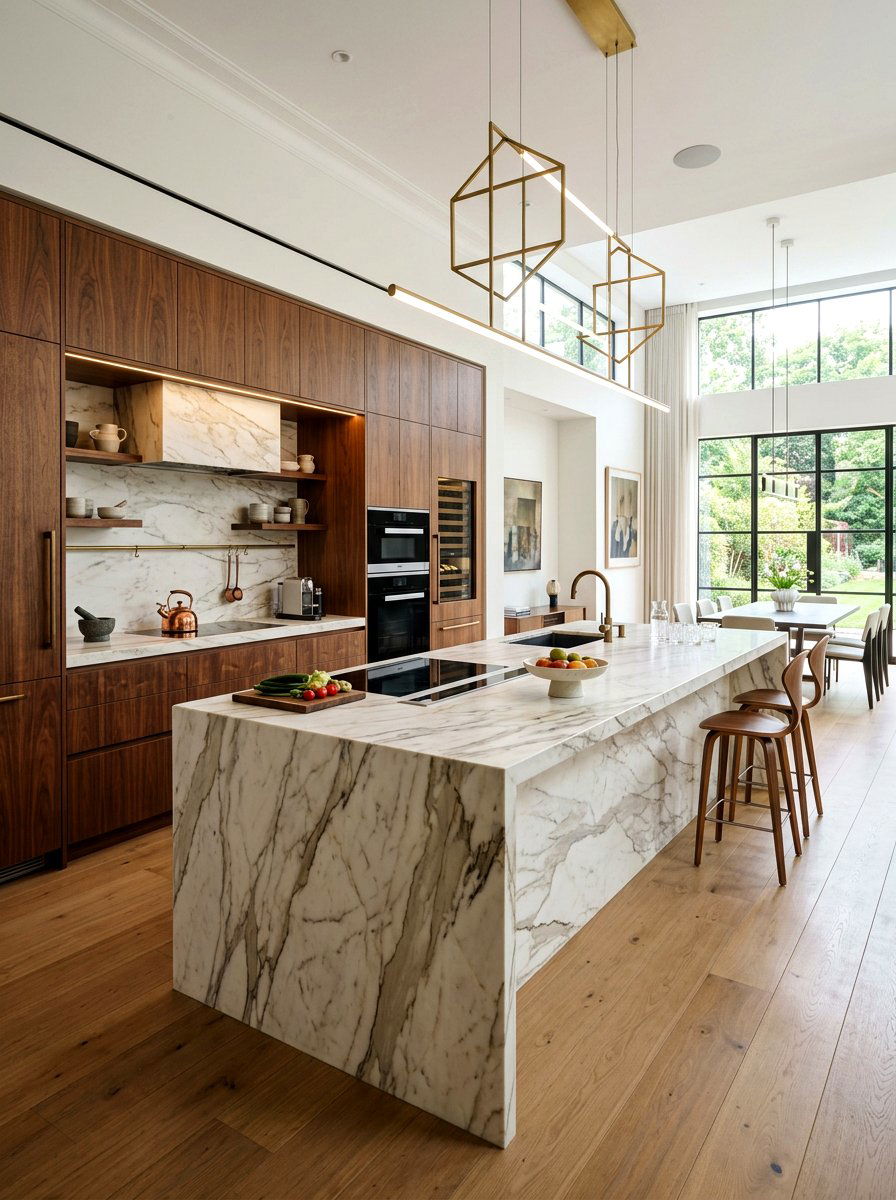 Luxury Wood Kitchen - 30 warm wood cabinet kitchen ideas