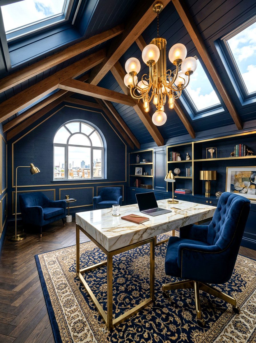 Luxury attic office - 30 attic office ideas