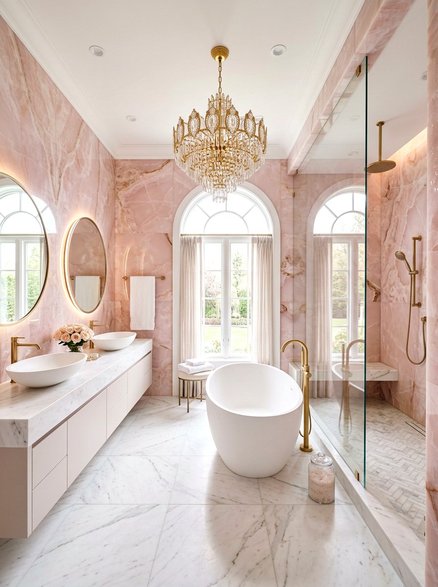Luxury blush pink bathroom - 30 blush bathroom ideas