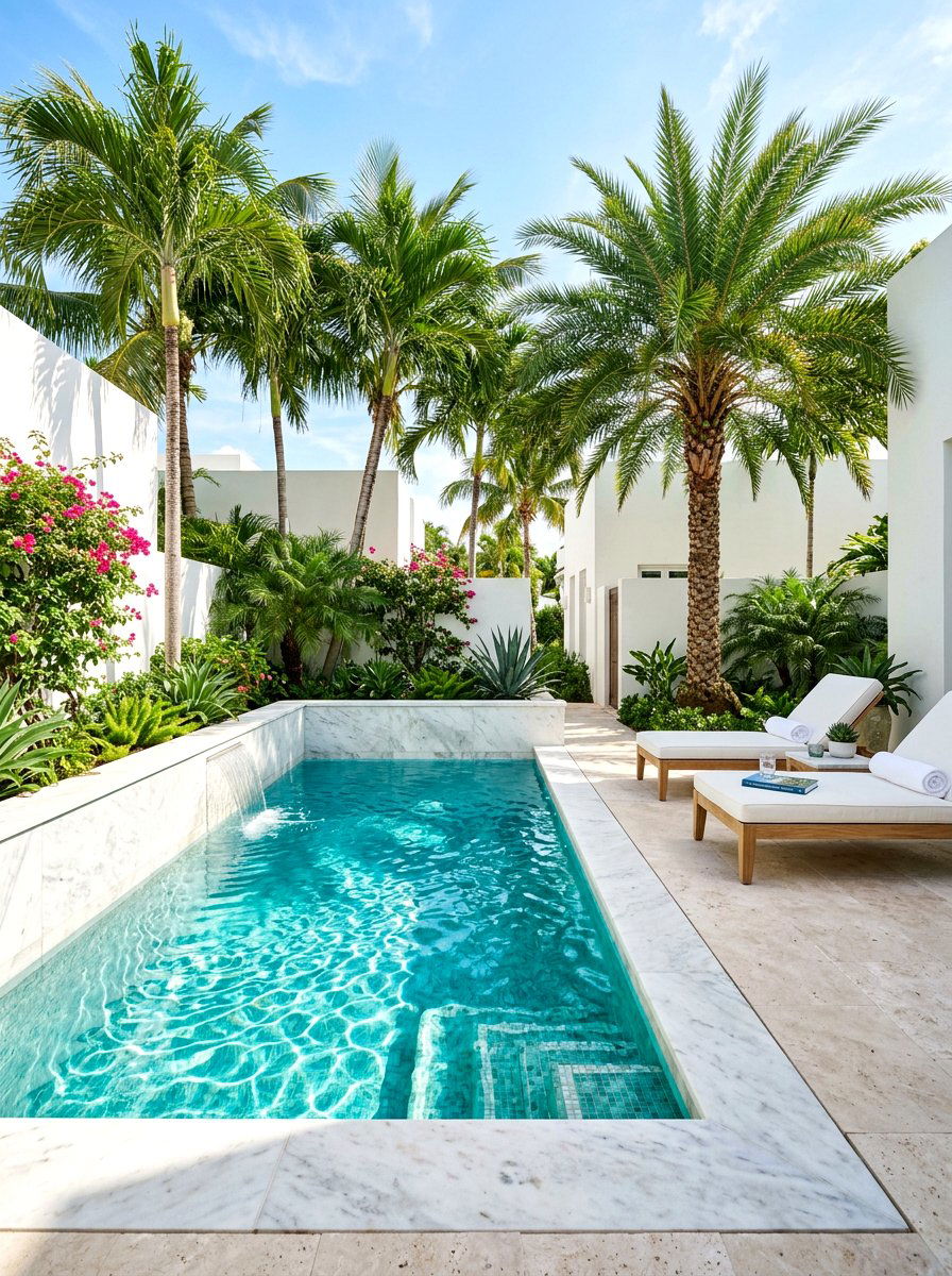 Luxury courtyard pool - 30 enclosed courtyard ideas