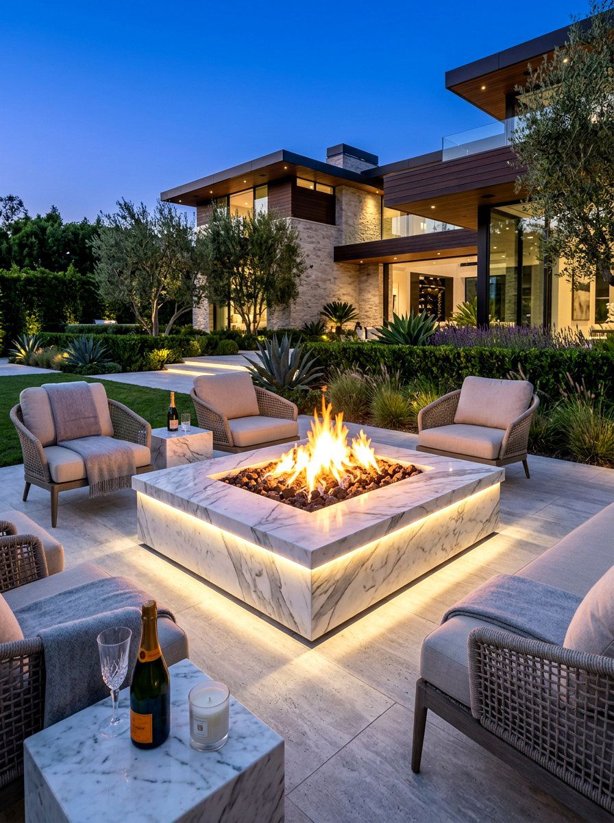 Luxury fire pit - 30 round fire pit ideas
