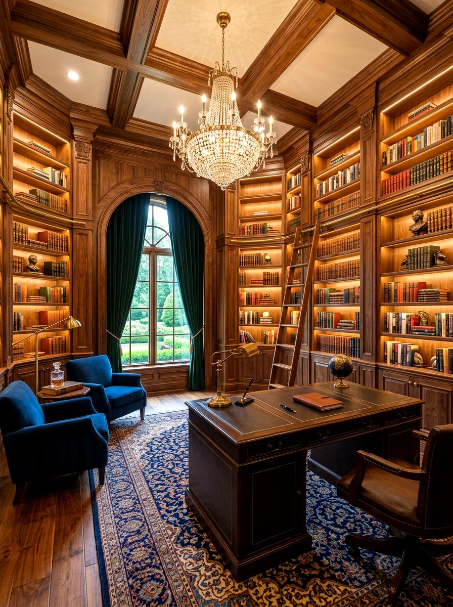 Luxury home library - 30 home library ideas
