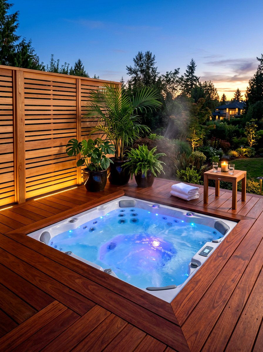 Luxury hot tub - 30 backyard destination ideas