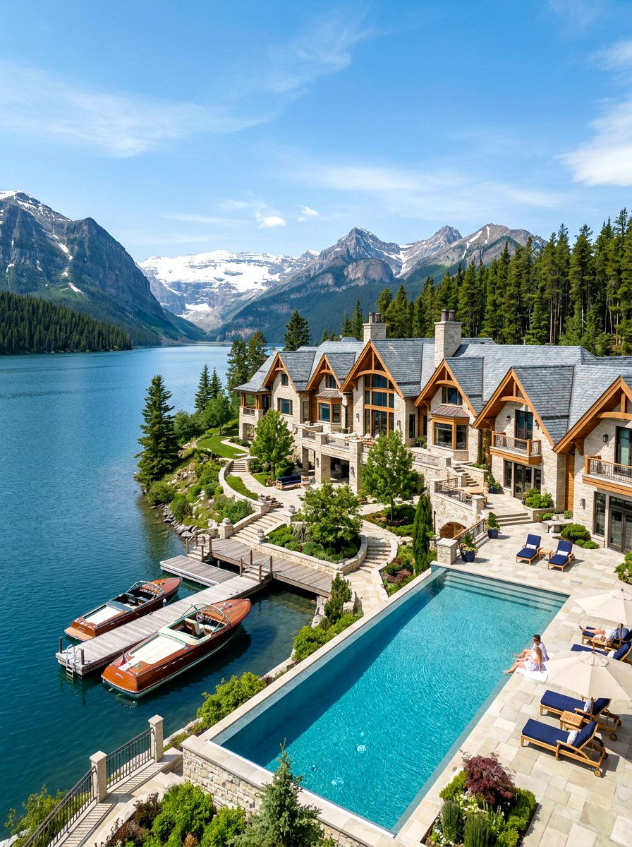 Luxury lake house estate - 30 lake house exterior ideas