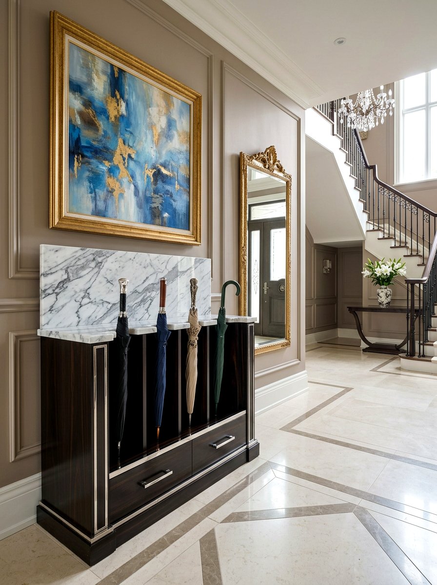 Luxury marble top umbrella cabinet - 30 umbrella cabinet ideas