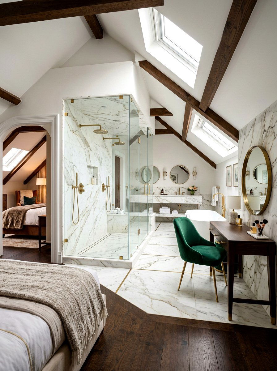 Luxury master attic suite bathroom - 30 attic bathroom ideas