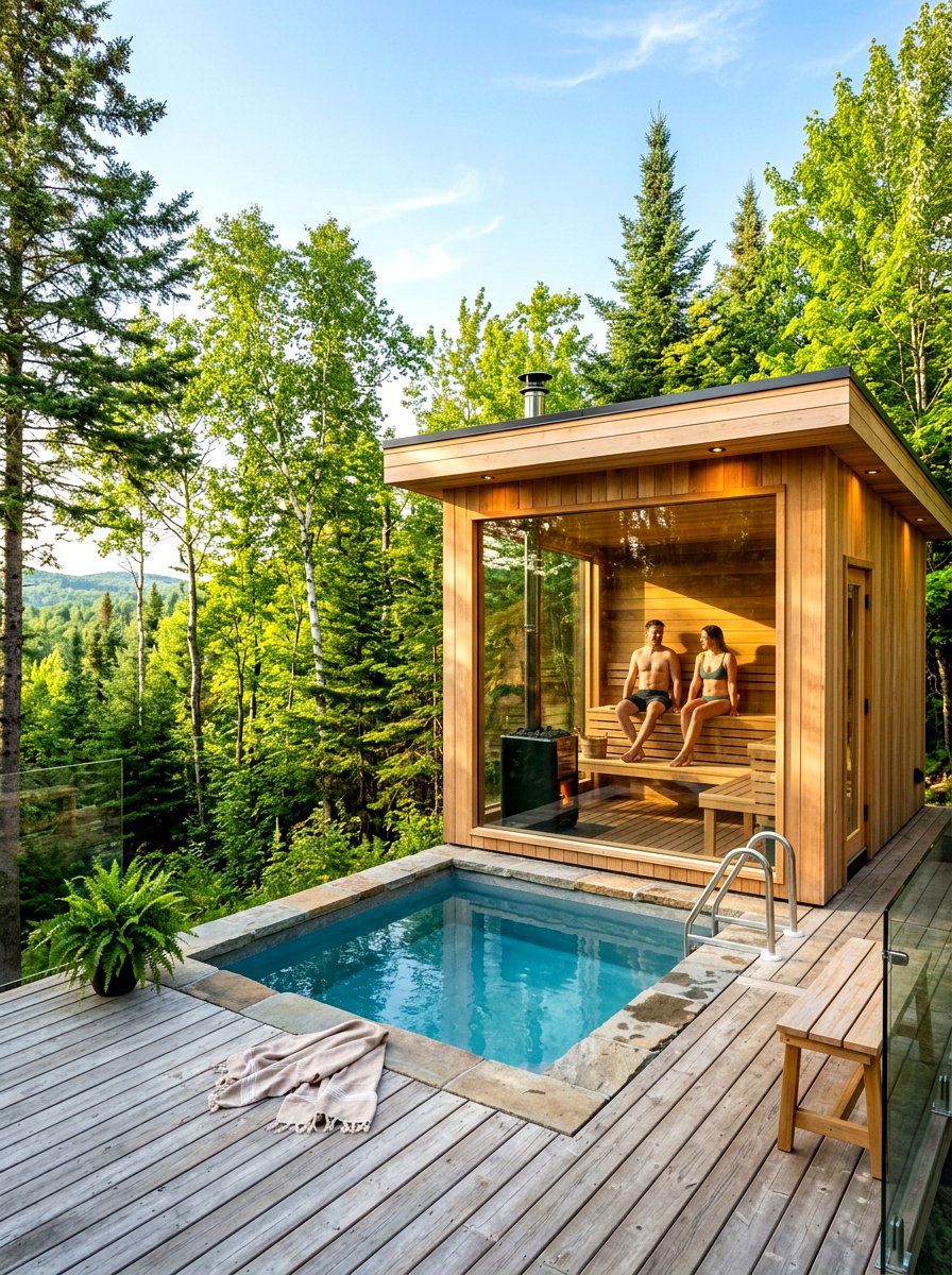 Luxury outdoor sauna - 30 luxury landscaping ideas