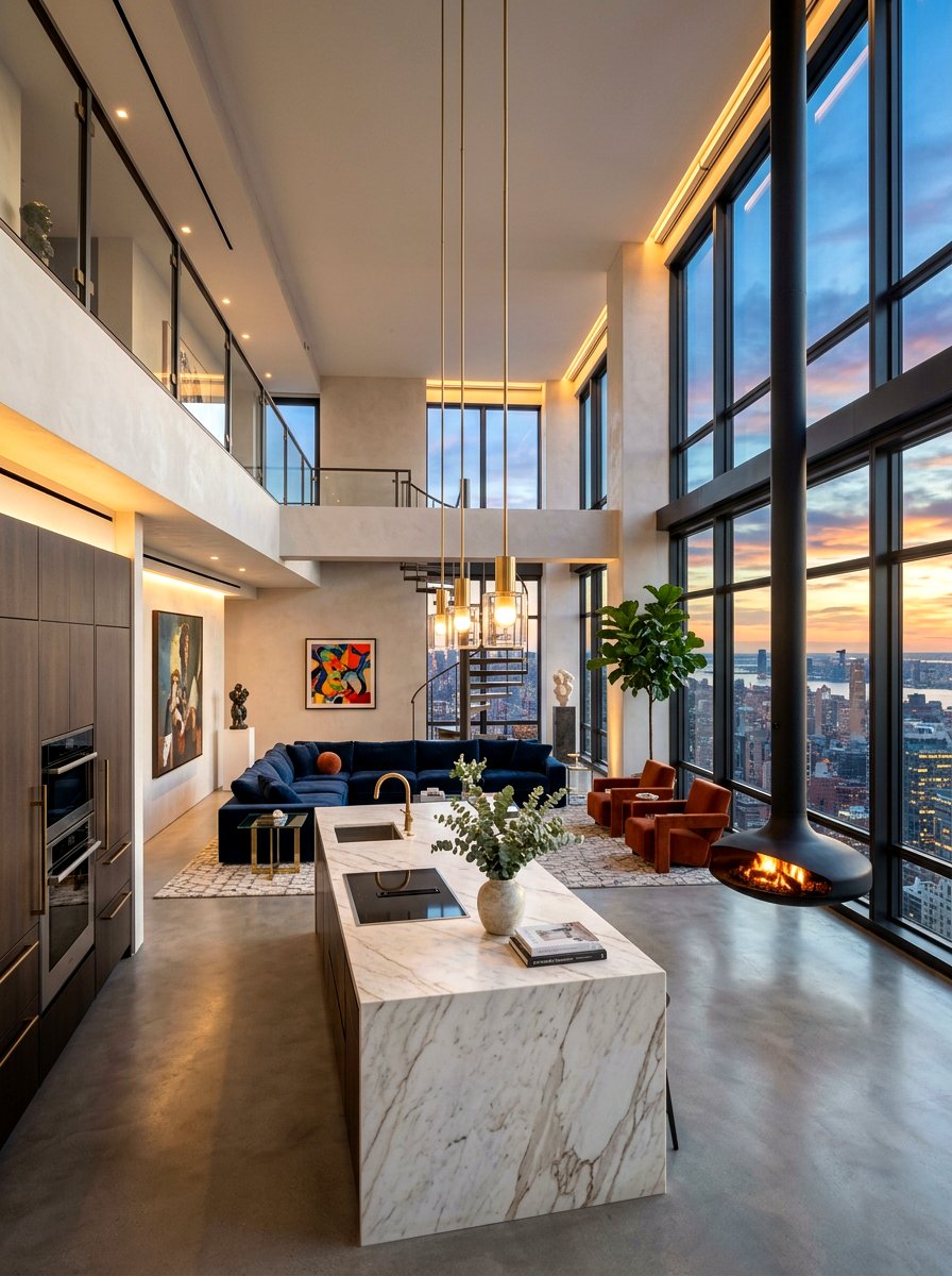 Luxury penthouse loft - 30 loft apartment ideas