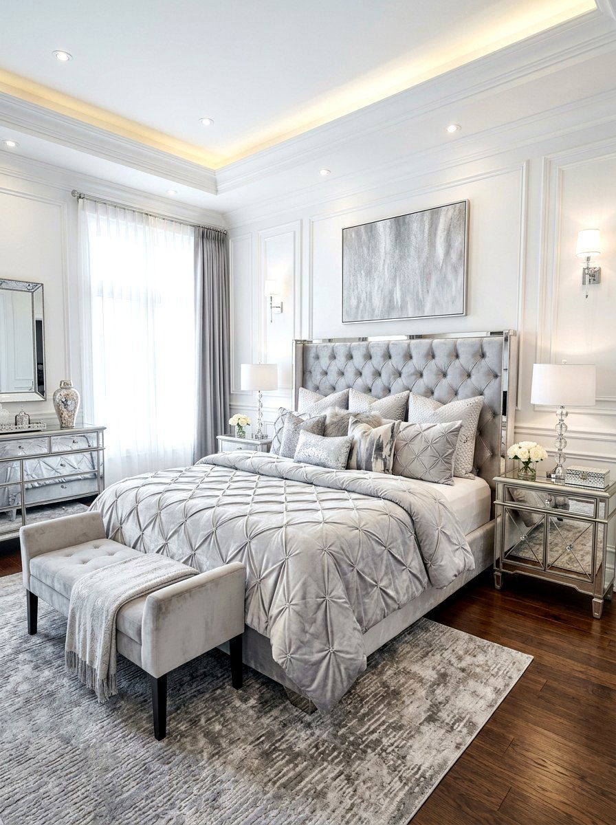 Luxury pintuck pleated - 30 designer bedding bedroom ideas